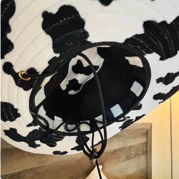 Cow Print hat cowgirl funky - Picture 4 of 5
